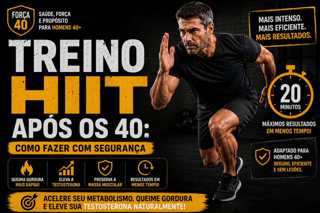 Treino HIIT para homens 40+