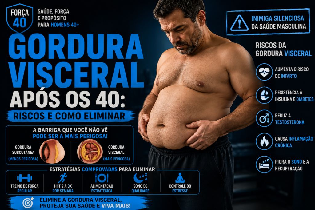 Gordura visceral aos 40+: riscos e soluções