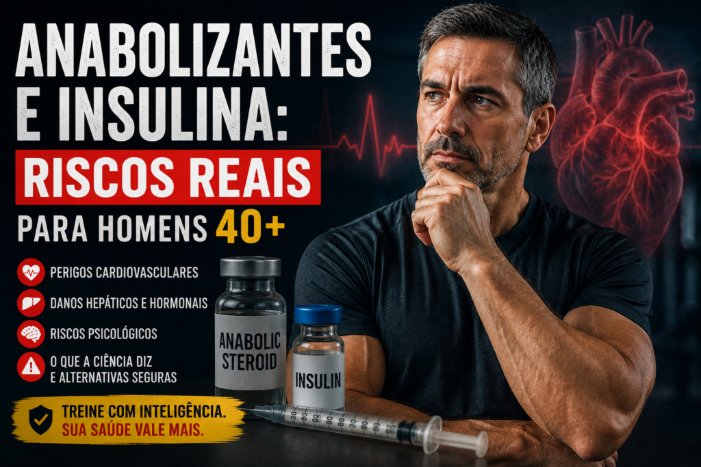 Riscos dos anabolizantes para homens 40+