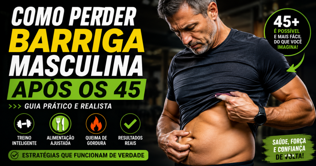 Se você passou dos 45 anos e percebeu aumento da barriga, saiba que isso é comum — mas não é definitivo.