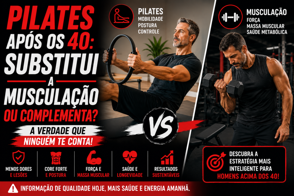 Pilates ou musculação para homens acima dos 40