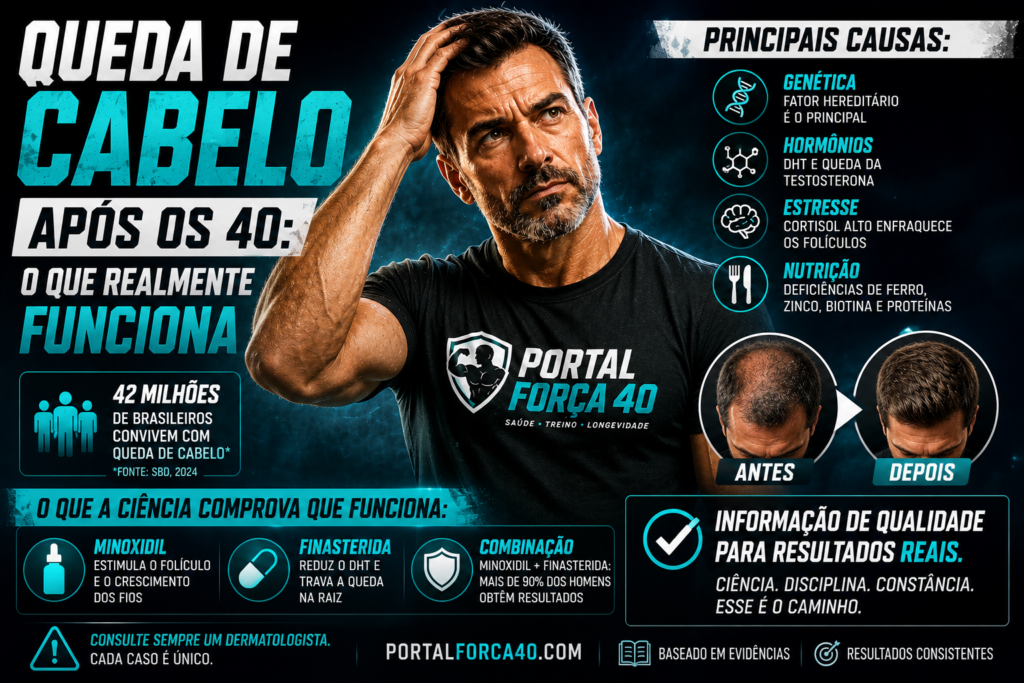 Queda de cabelo após os 40