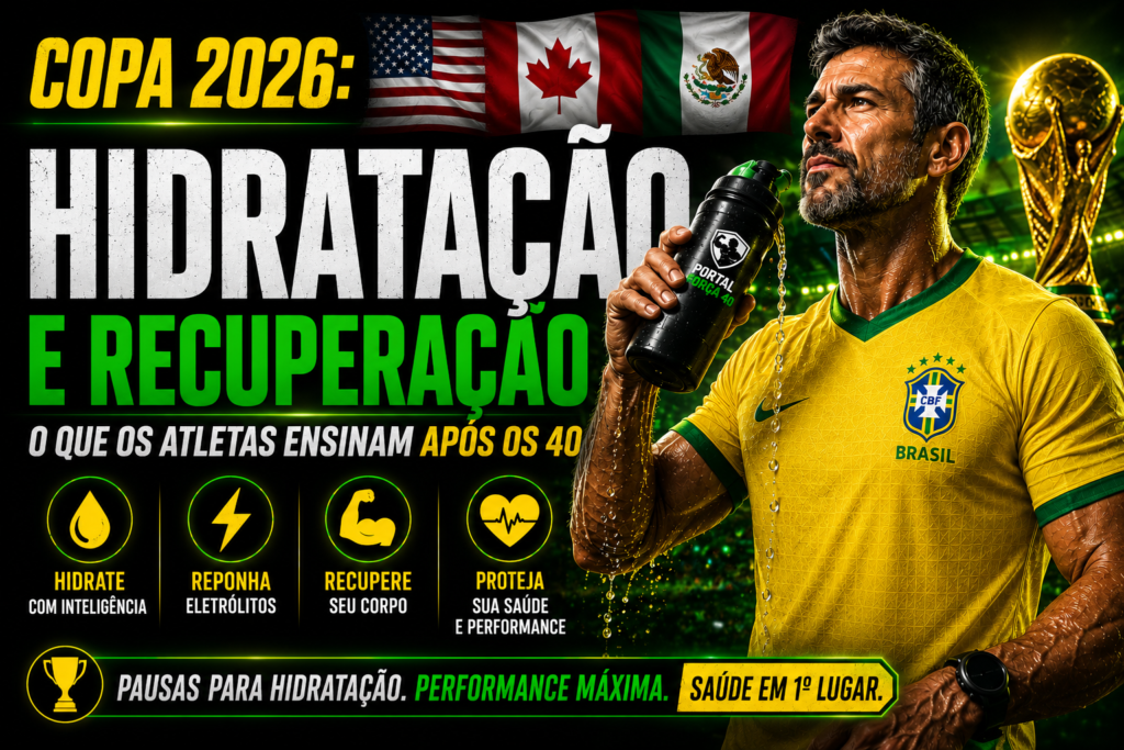 Hidratação e recuperação para atletas 40+