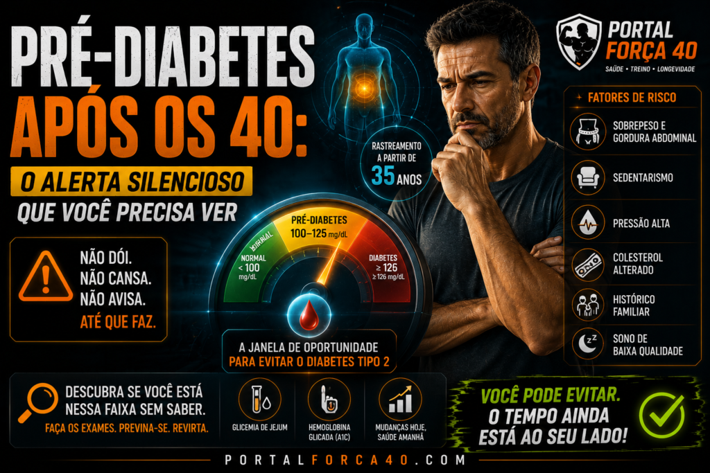 Alerta sobre pré-diabetes após os 40