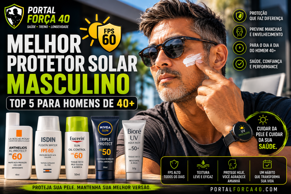 Melhor protetor solar para homens 40+