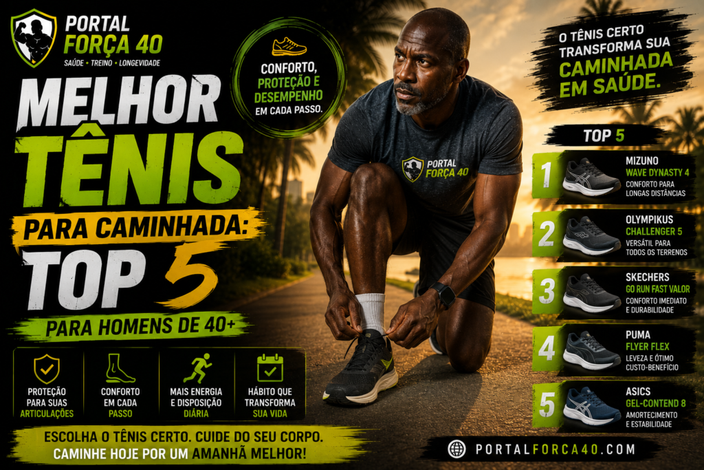 Melhor tênis para caminhada 40+