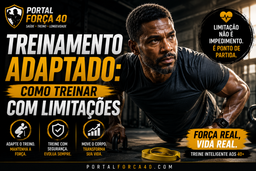 Treinamento adaptado após lesão para homens acima dos 40
