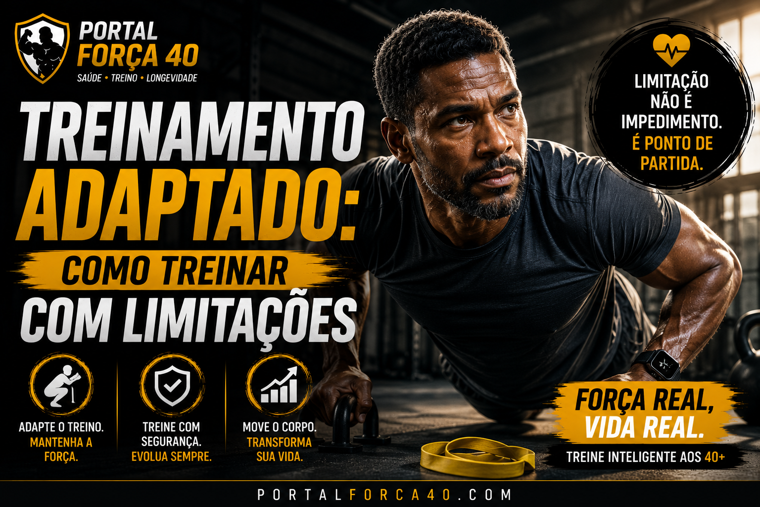 Treinamento adaptado após lesão para homens acima dos 40