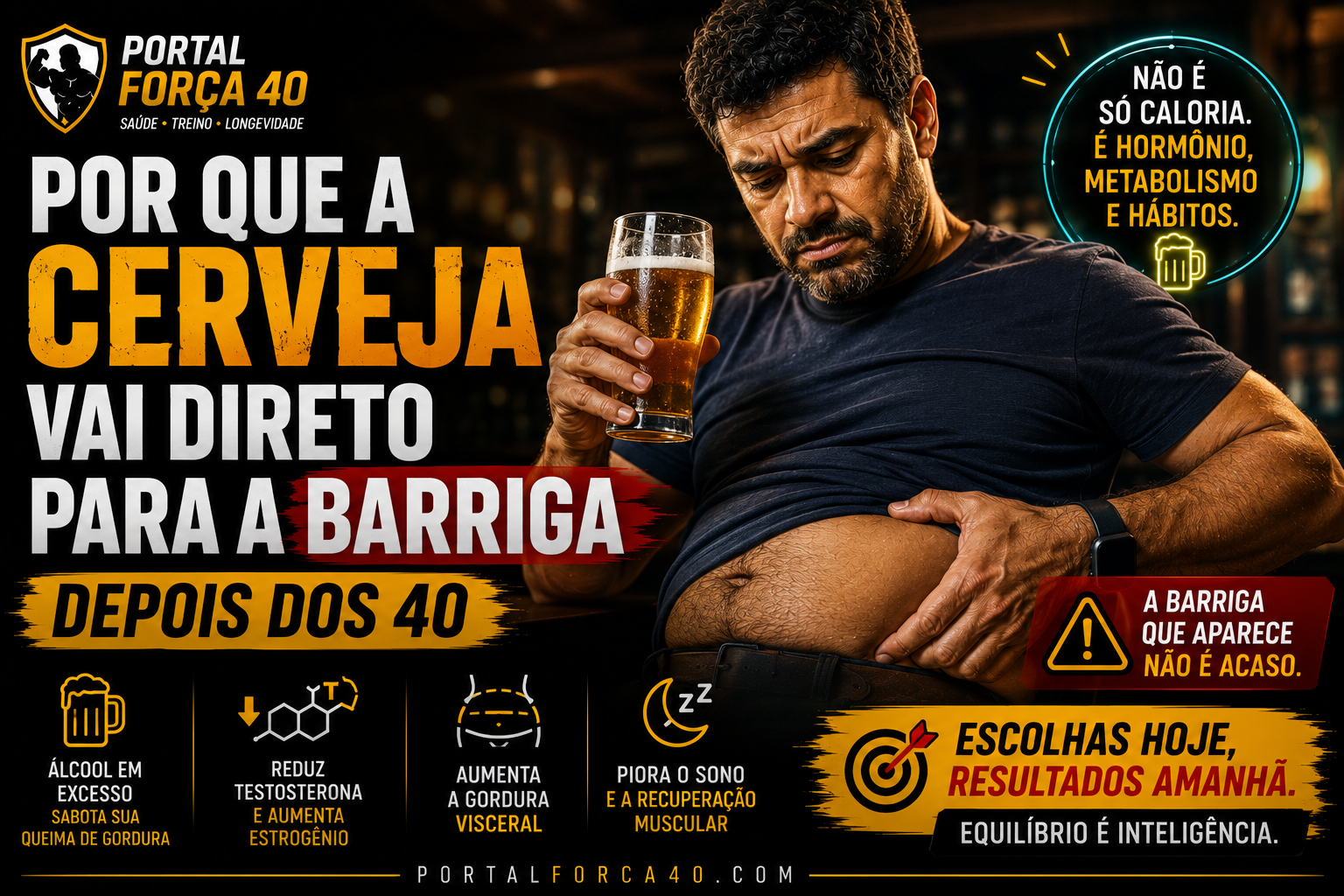 Cerveja e barriga