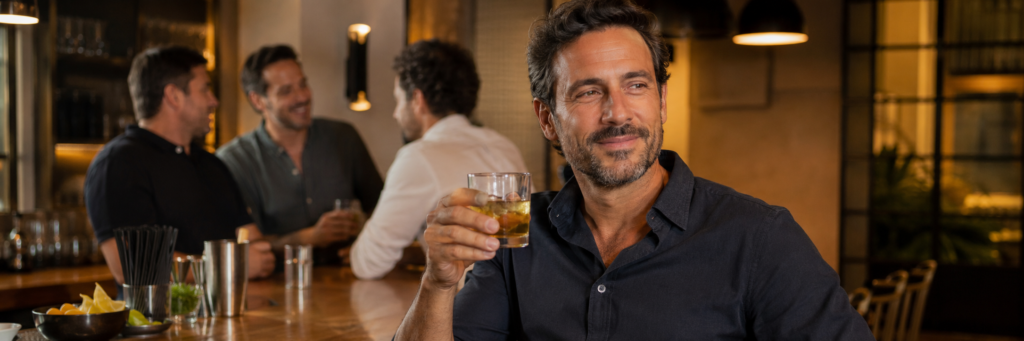 "cerveja barriga homens 40 anos consumo social álcool testosterona"